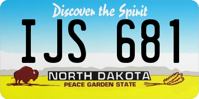 ND license plate IJS681