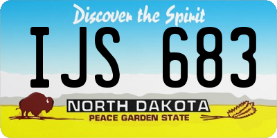 ND license plate IJS683