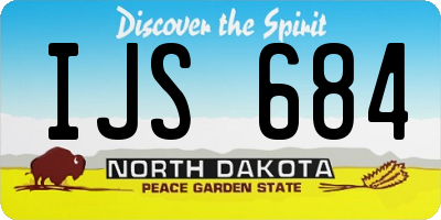 ND license plate IJS684