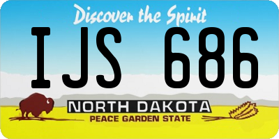 ND license plate IJS686
