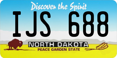 ND license plate IJS688