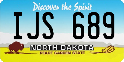 ND license plate IJS689