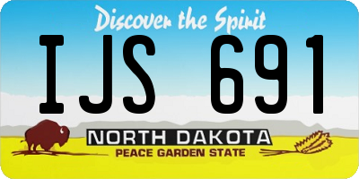 ND license plate IJS691