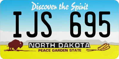 ND license plate IJS695
