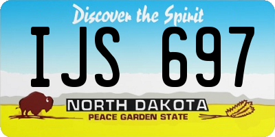 ND license plate IJS697