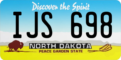 ND license plate IJS698