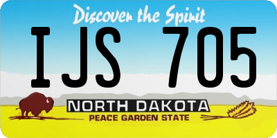 ND license plate IJS705