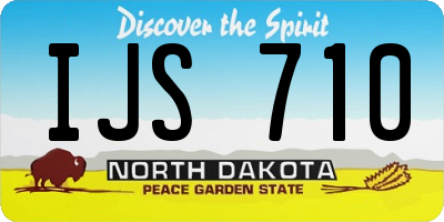 ND license plate IJS710