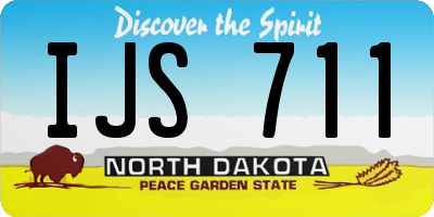 ND license plate IJS711