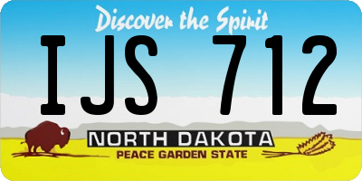 ND license plate IJS712
