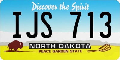 ND license plate IJS713