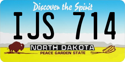 ND license plate IJS714