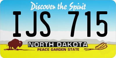 ND license plate IJS715