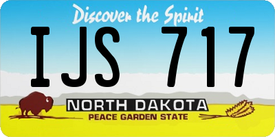 ND license plate IJS717