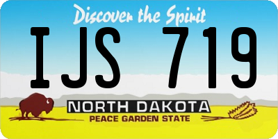 ND license plate IJS719