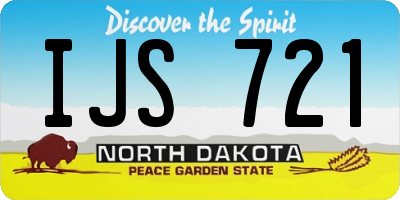 ND license plate IJS721