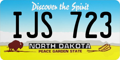ND license plate IJS723