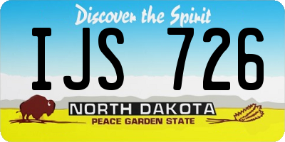 ND license plate IJS726