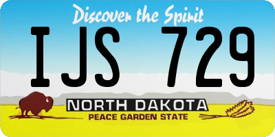 ND license plate IJS729