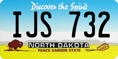 ND license plate IJS732
