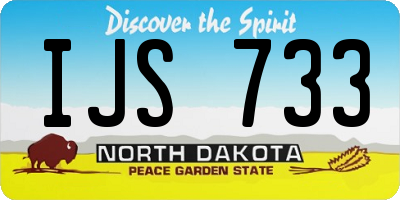 ND license plate IJS733