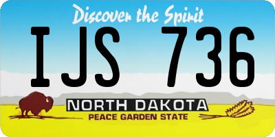 ND license plate IJS736