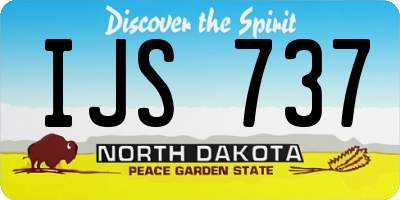 ND license plate IJS737