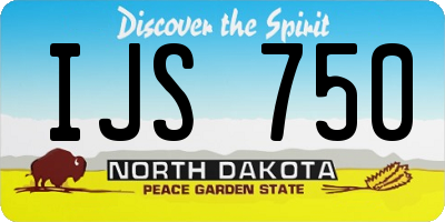 ND license plate IJS750