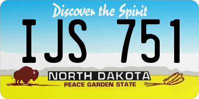 ND license plate IJS751