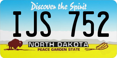 ND license plate IJS752