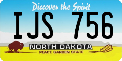 ND license plate IJS756