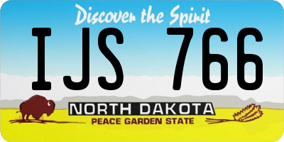 ND license plate IJS766