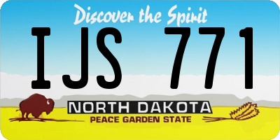 ND license plate IJS771