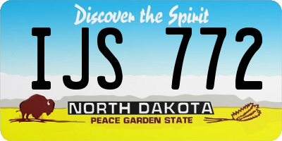 ND license plate IJS772