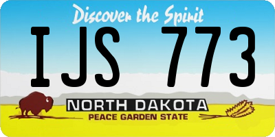 ND license plate IJS773