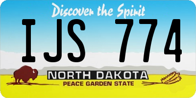 ND license plate IJS774