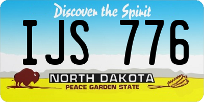 ND license plate IJS776