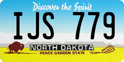 ND license plate IJS779
