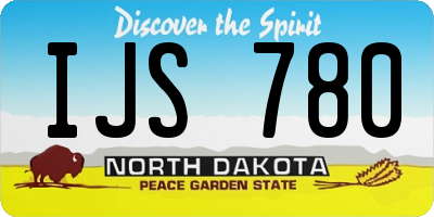 ND license plate IJS780