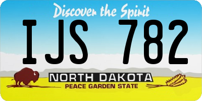 ND license plate IJS782