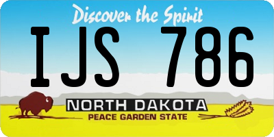 ND license plate IJS786