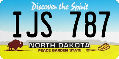 ND license plate IJS787