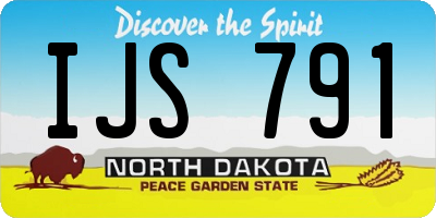 ND license plate IJS791