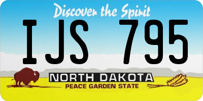 ND license plate IJS795