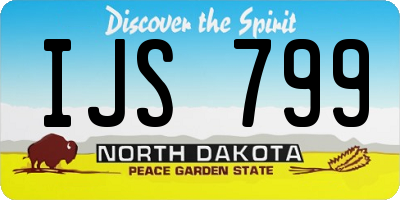 ND license plate IJS799