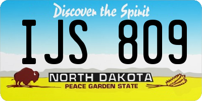 ND license plate IJS809