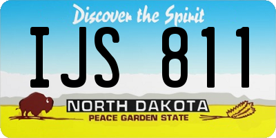 ND license plate IJS811