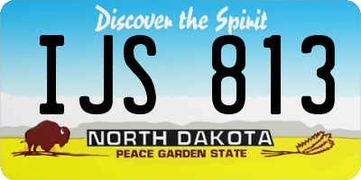 ND license plate IJS813
