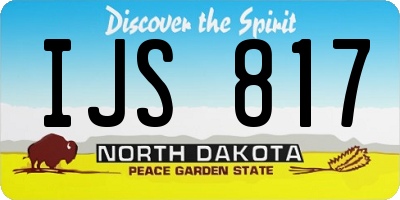 ND license plate IJS817