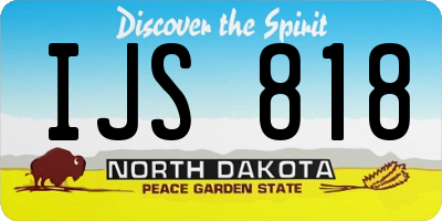 ND license plate IJS818